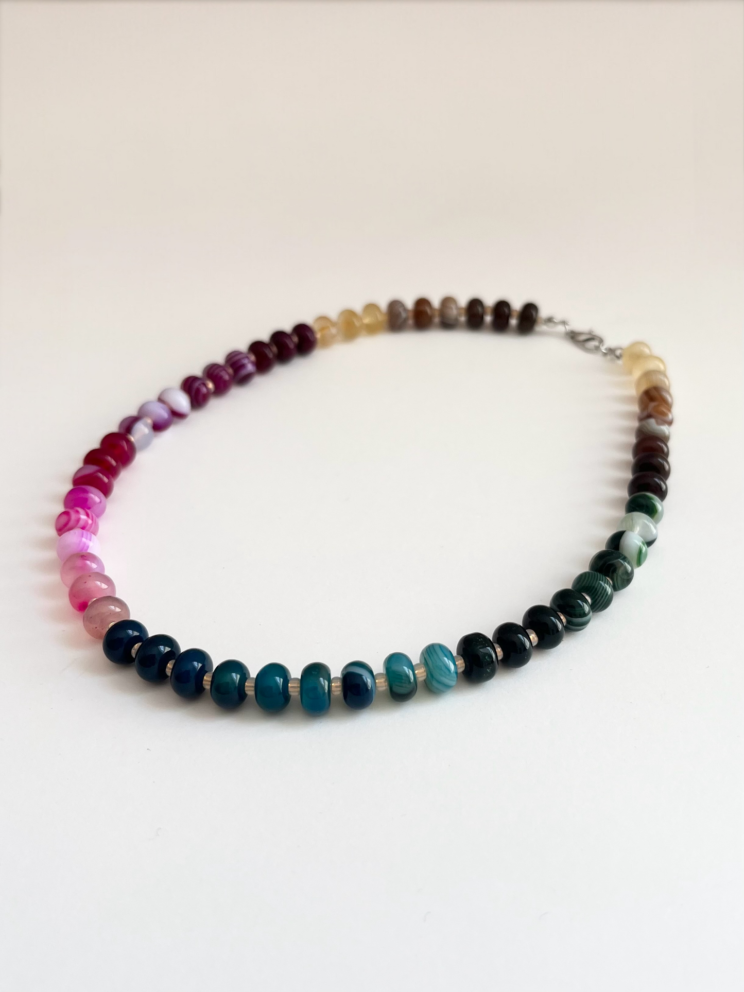 Colourful Rainbow Agate Necklace
