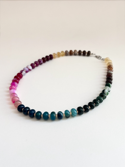 Colourful Rainbow Agate Necklace