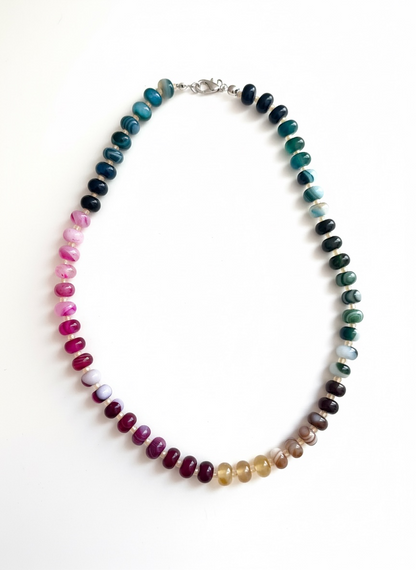 Colourful Rainbow Agate Necklace