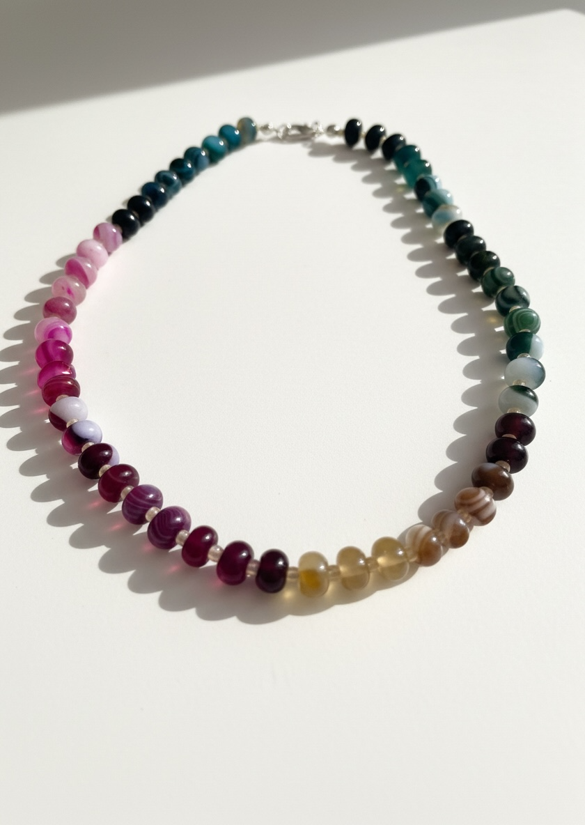 Colourful Rainbow Agate Necklace