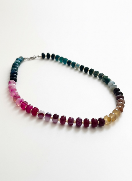 Colourful Rainbow Agate Necklace