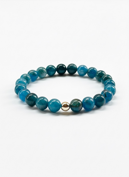 Apatite with Gold Stretch Bracelet
