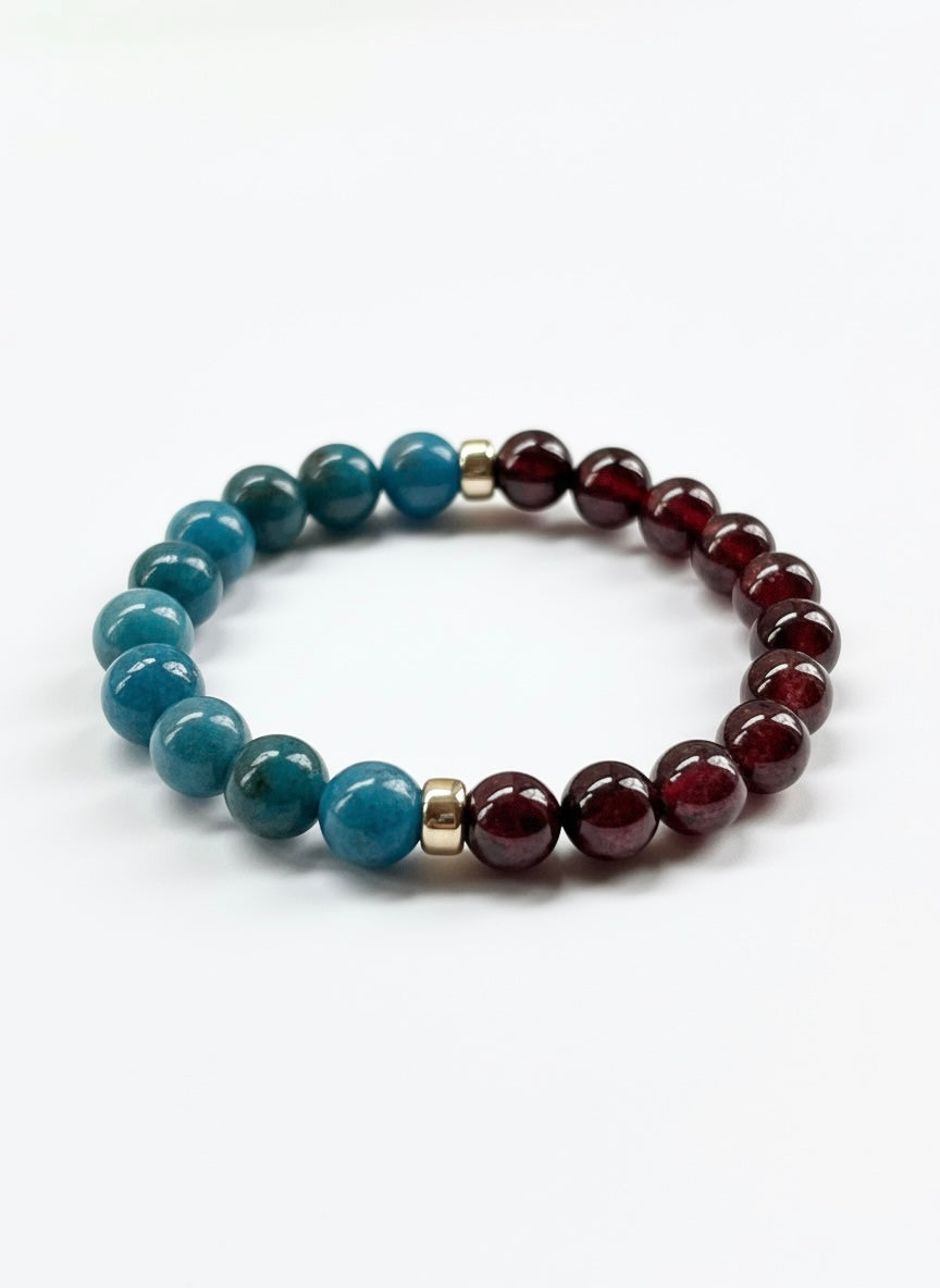 Apatite + Garnet Stretch Bracelet