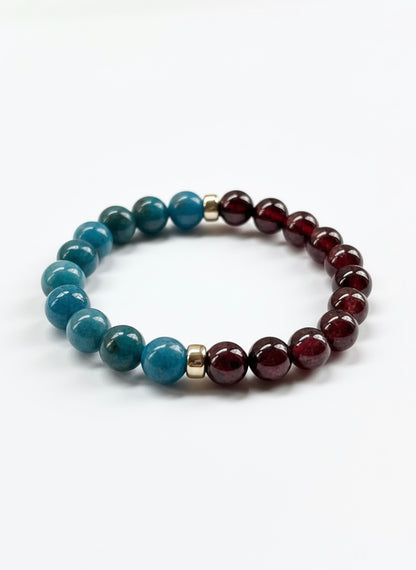 Apatite + Garnet Stretch Bracelet