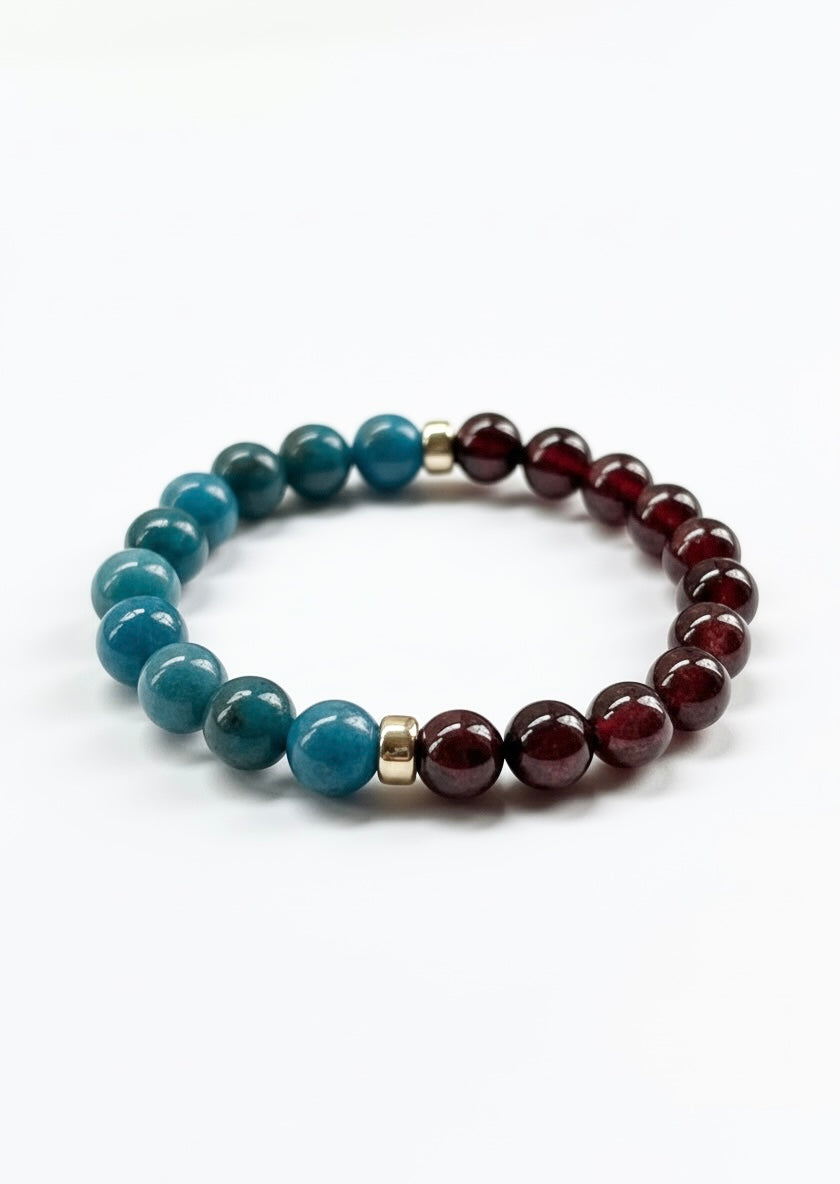 Apatite + Garnet Stretch Bracelet