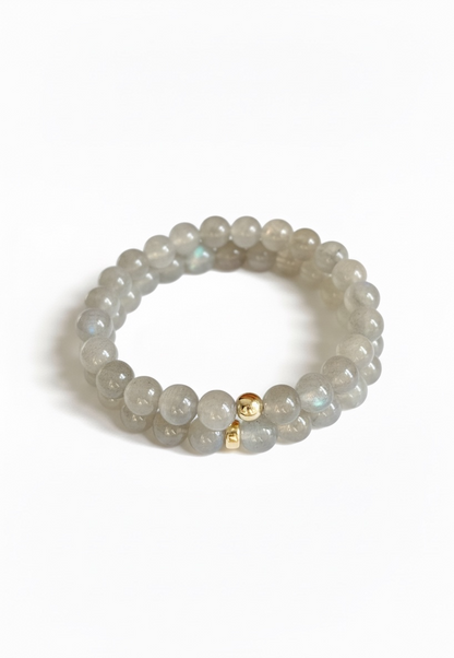 Gold + Labradorite Stretch Bracelet