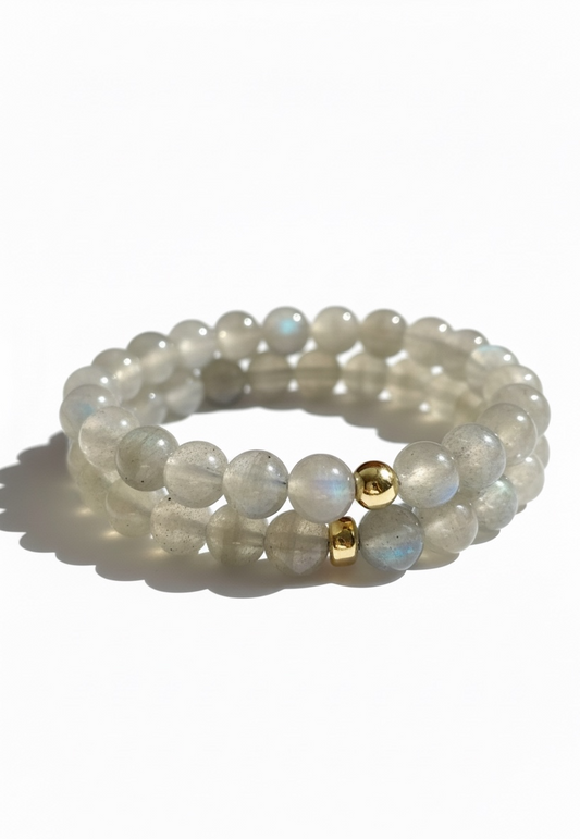 Gold + Labradorite Stretch Bracelet
