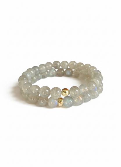 Gold + Labradorite Stretch Bracelet