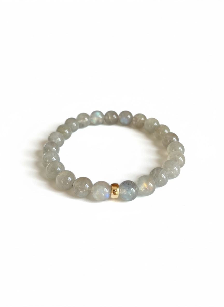 Gold + Labradorite Stretch Bracelet