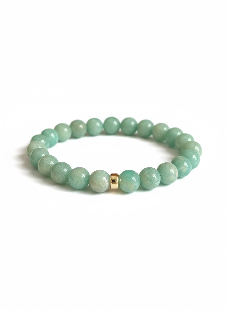 Gold + Amazonite Stretch Bracelet