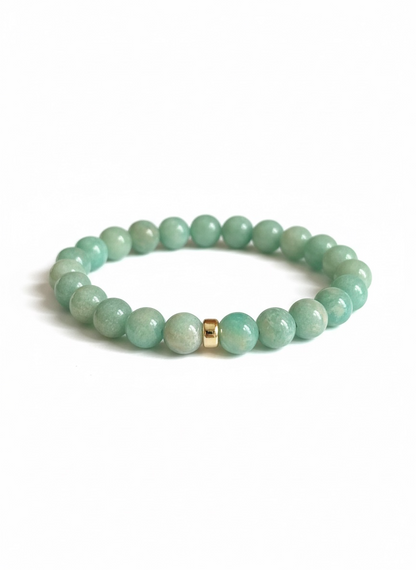 Gold + Amazonite Stretch Bracelet