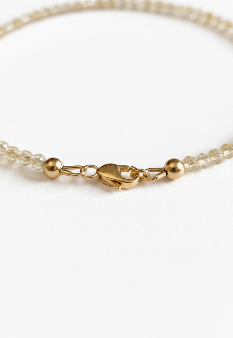 Adjustable Faceted Citrine Anklet