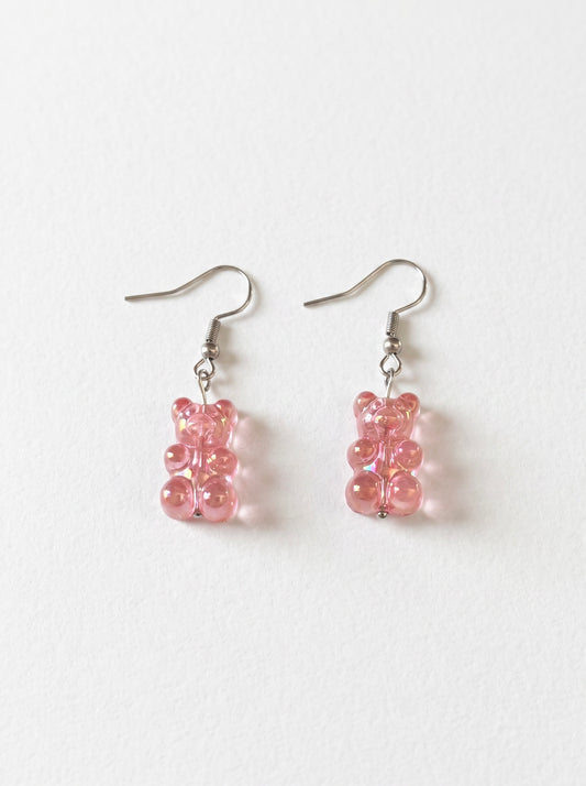 Pink Gummy Bear Earrings