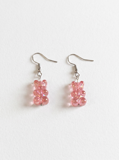 Pink Gummy Bear Earrings