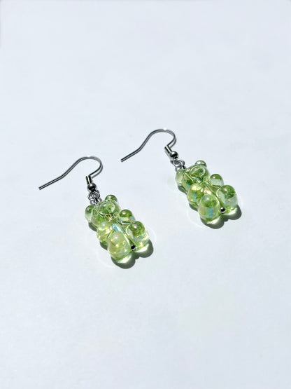 Green Gummy Bear Earrings