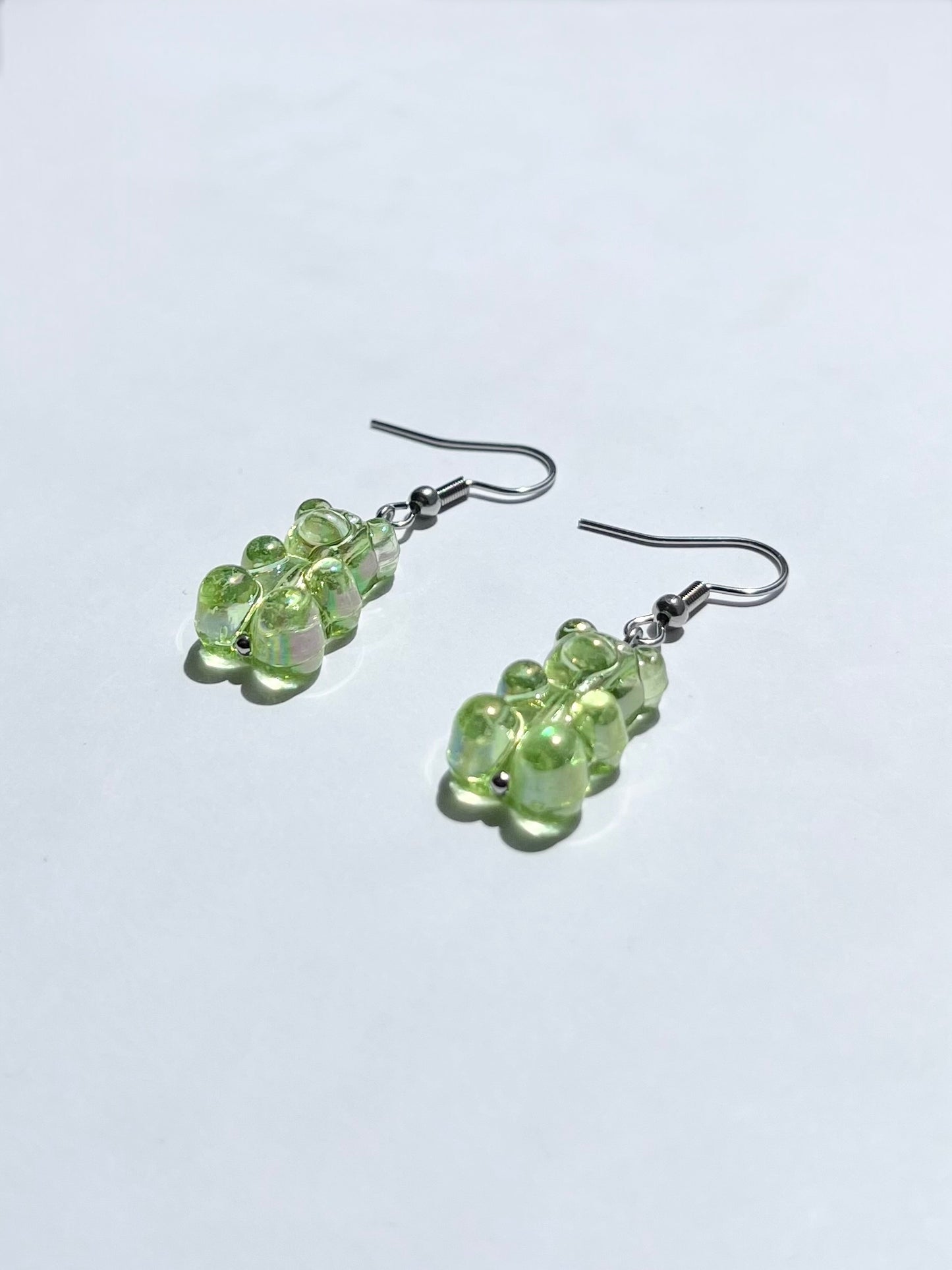 Green Gummy Bear Earrings
