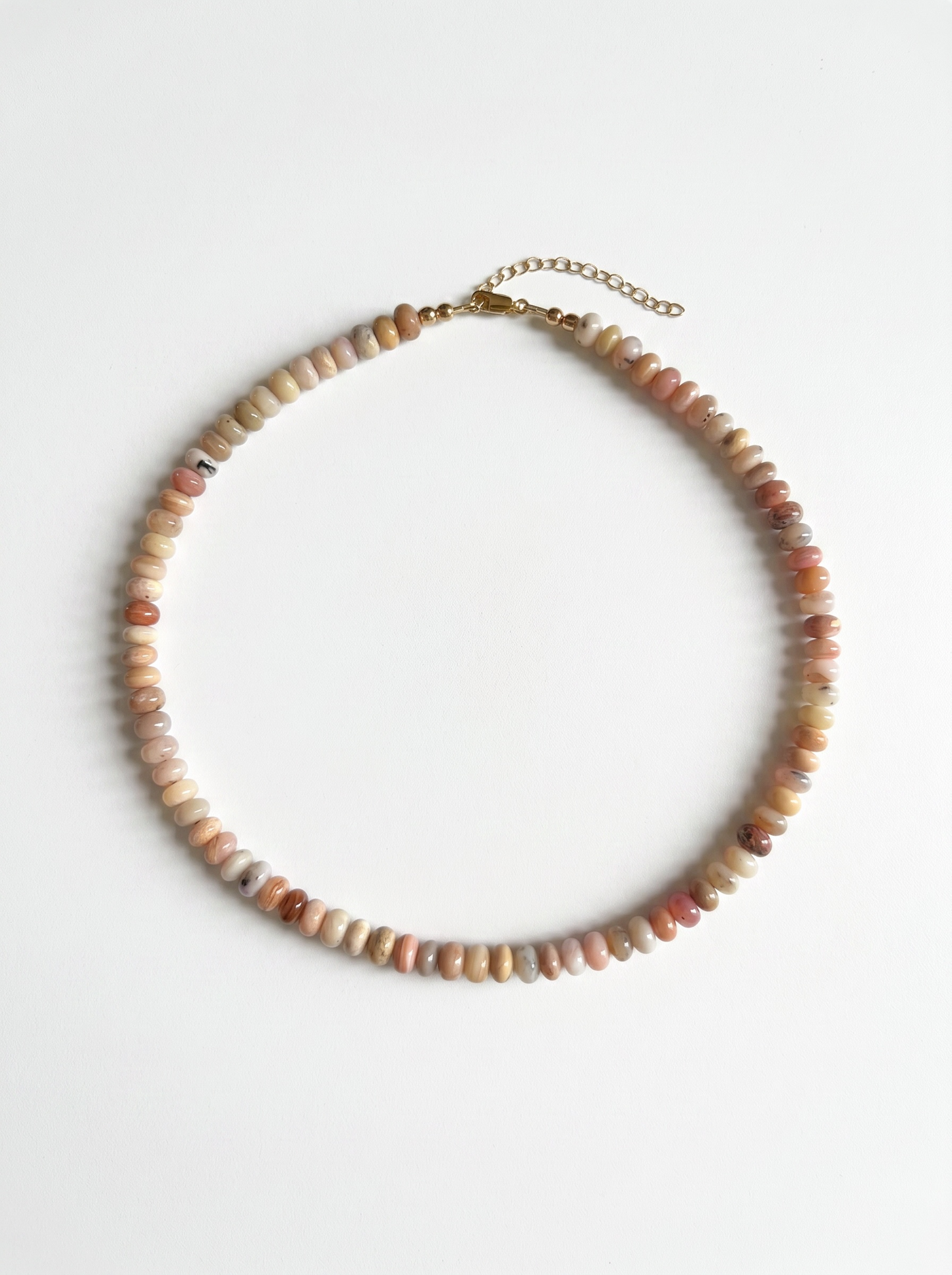 Chunky Beaded Pink Opal Necklace