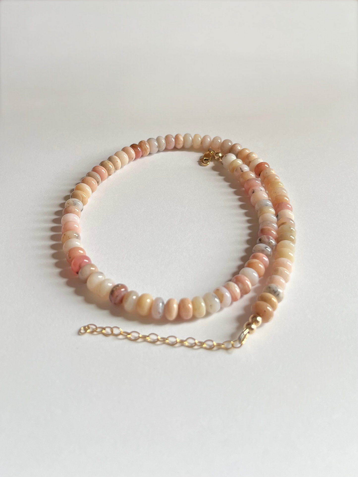 Chunky Beaded Pink Opal Necklace