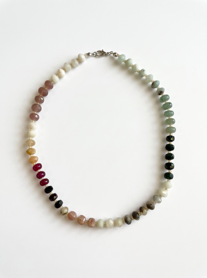 Celestial Harmony Colourful Mixed Gemstone Necklace