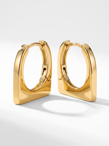 Waterproof Arched Hoop Earrings
