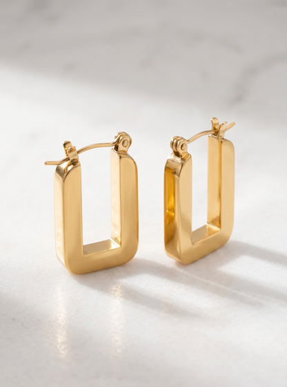 Waterproof U Shaped Hoop Earrings