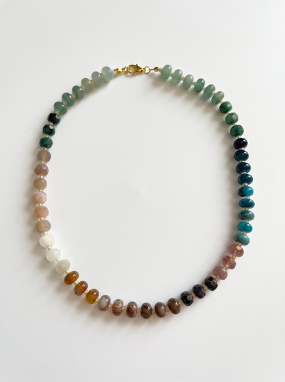 Celestial Garden Colourful Mixed Gemstone Necklace