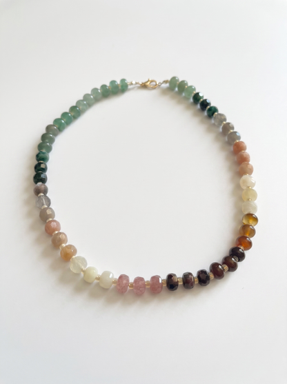 Celestial Garden Colourful Mixed Gemstone Necklace