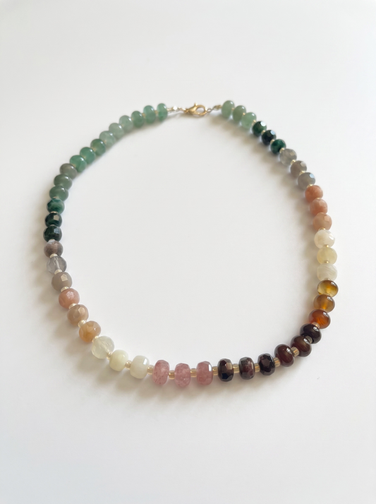 Celestial Garden Colourful Mixed Gemstone Necklace