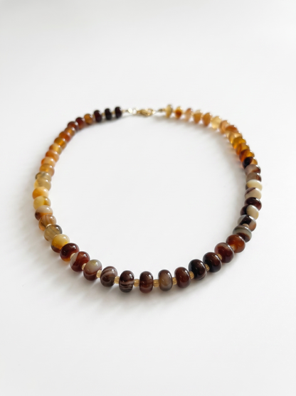 Coffee Brown Agate Necklace