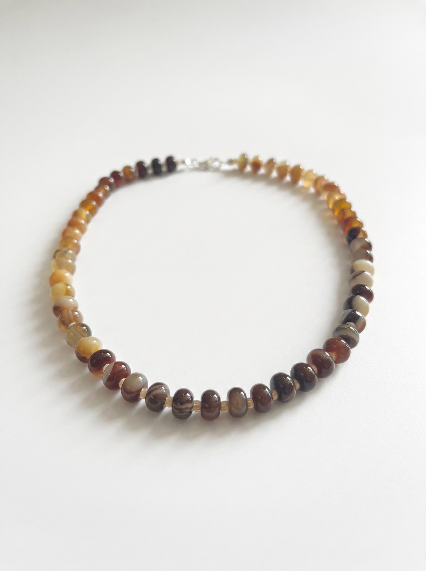 Coffee Brown Agate Necklace