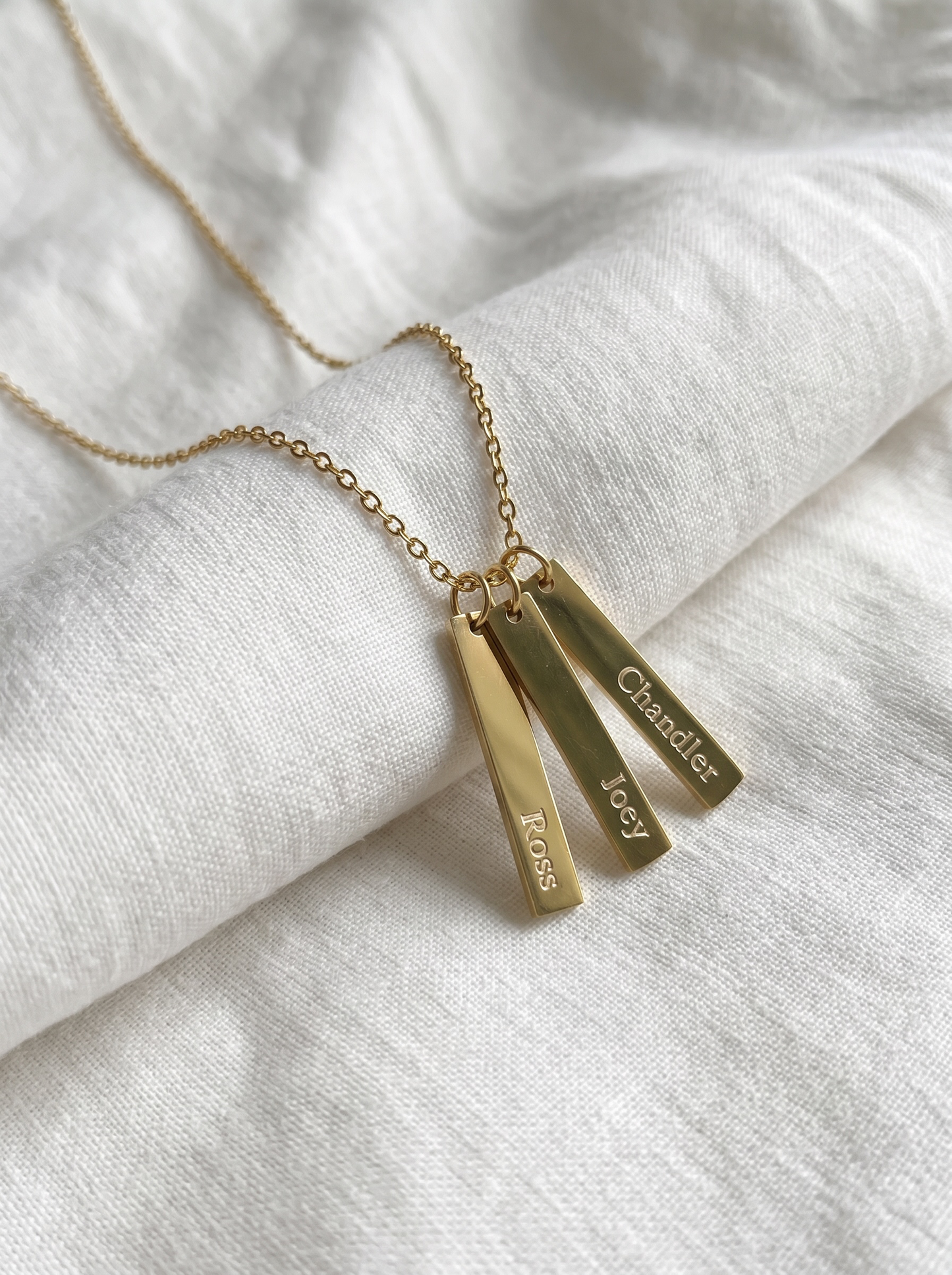 Set of 3 Bars Necklace with Custom Engraving