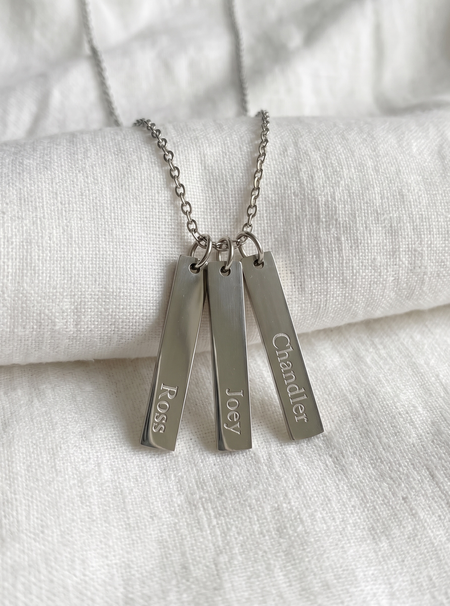 Set of 3 Bars Necklace with Custom Engraving