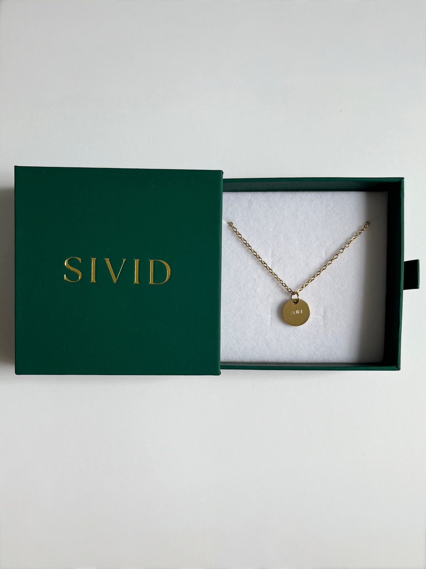 14k Gold Filled Disc Necklace with Custom Engraving
