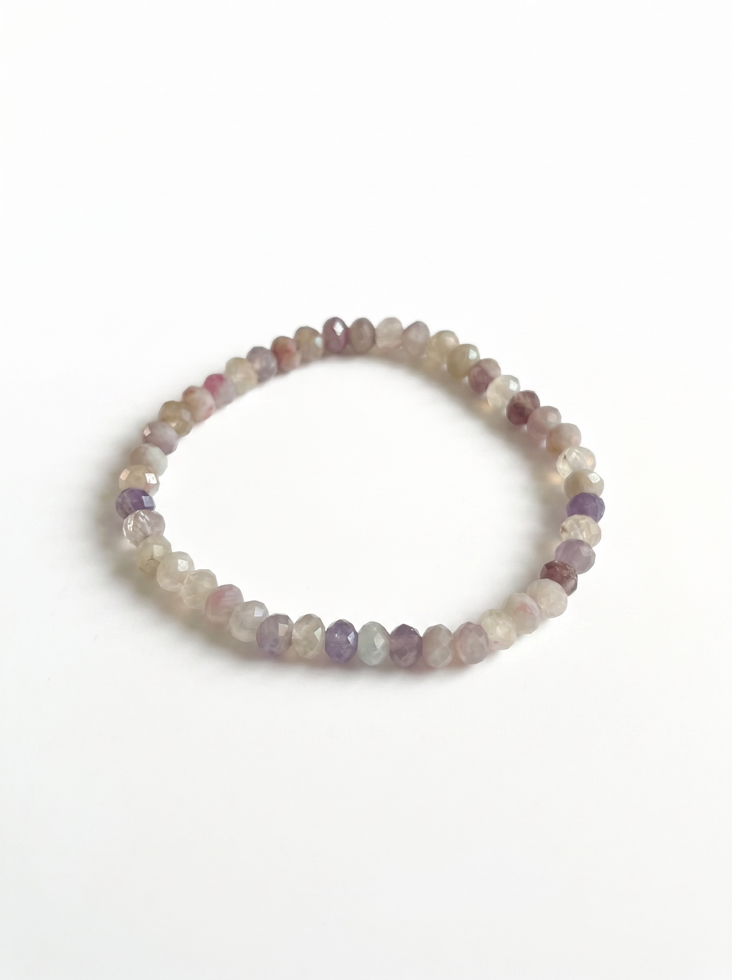 Faceted Purple Tourmaline Stretch Bracelet