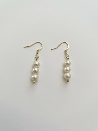 Freshwater Pearl Drop of 3 Earrings