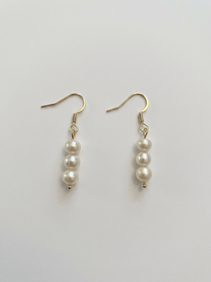 Freshwater Pearl Drop of 3 Earrings