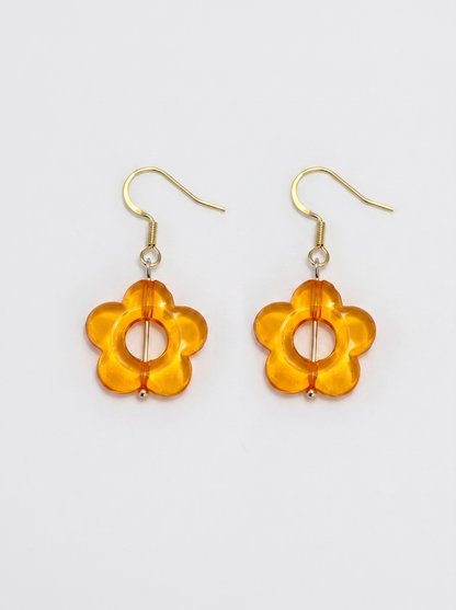 Daisy Earrings in Purple Lavender