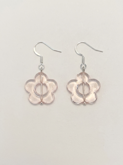 Daisy Earrings in Purple Lavender