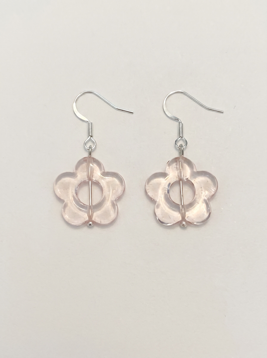 Daisy Earrings in Blush Pink