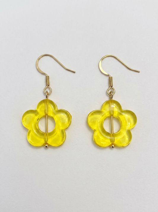 Daisy Earrings in Sunshine Yellow