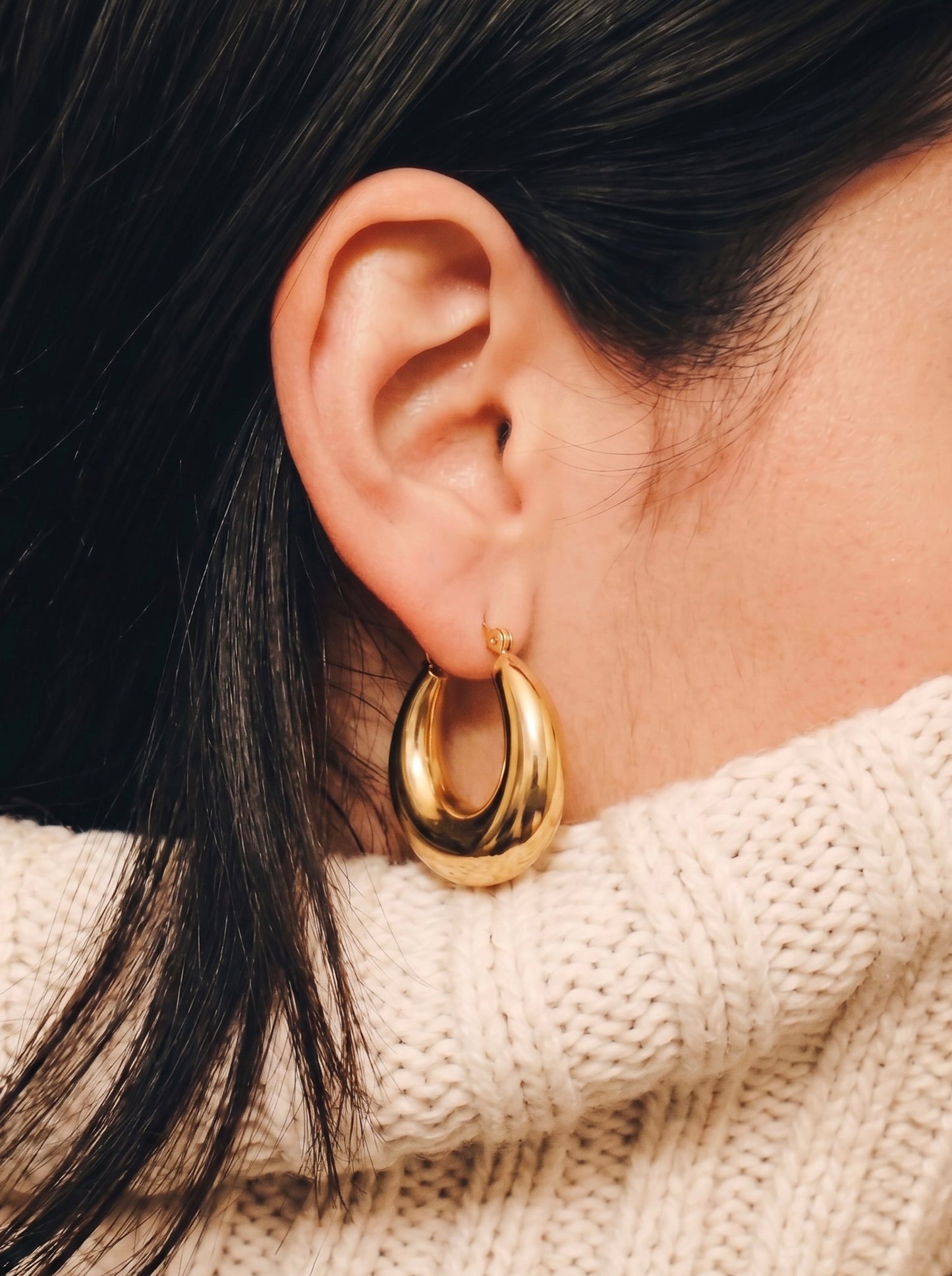 Rhiannon Huggie Hoop Earrings
