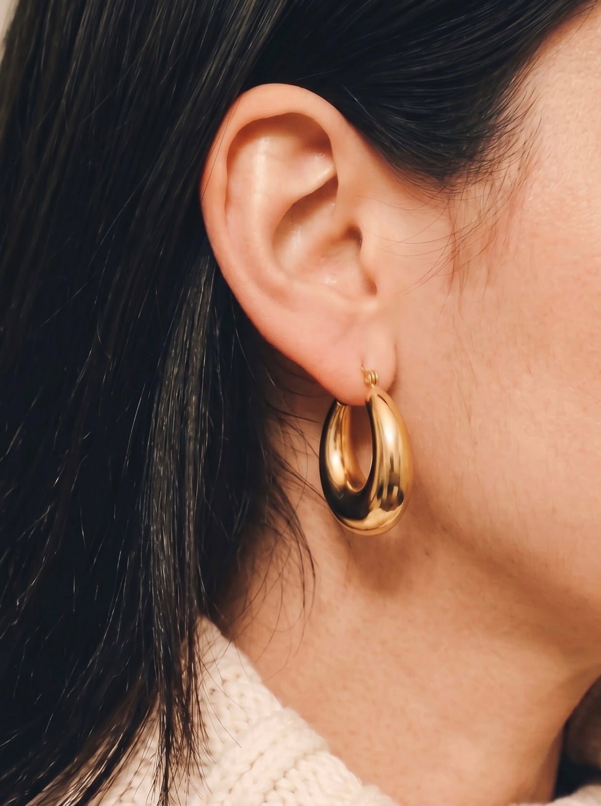 Rhiannon Huggie Hoop Earrings