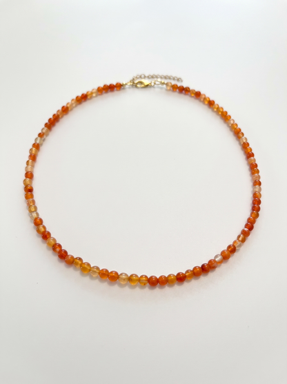 4mm Carnelian Necklace