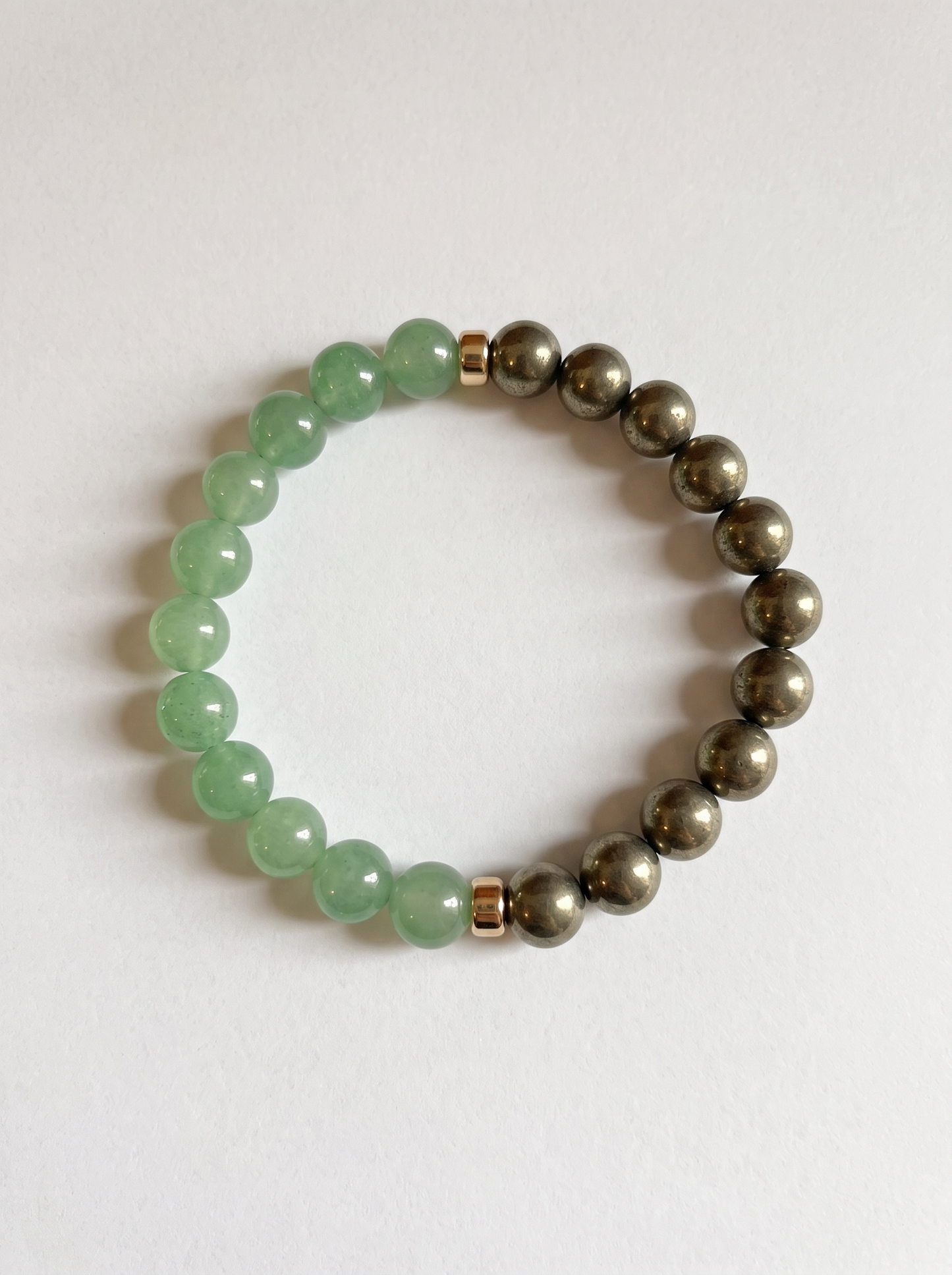 Green Aventurine + Pyrite Stretch Bracelet
