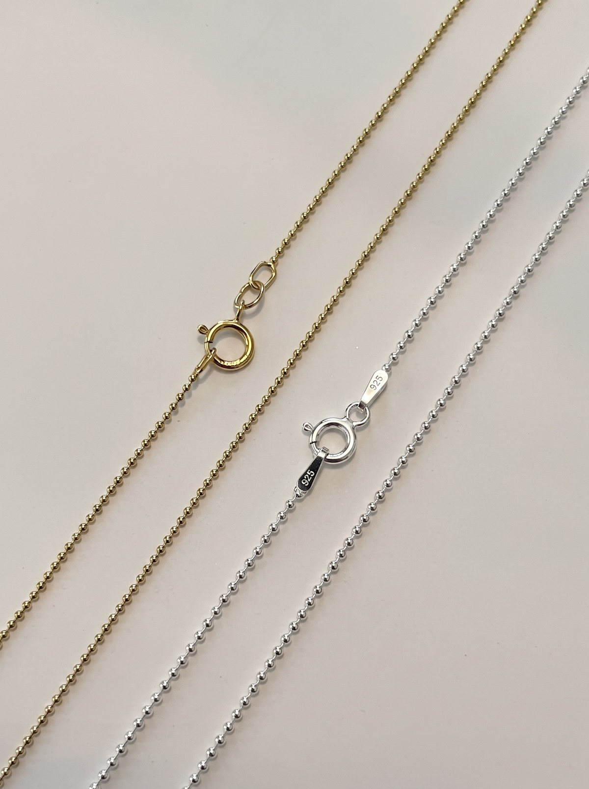 Gold or Silver Ball Chain Necklace