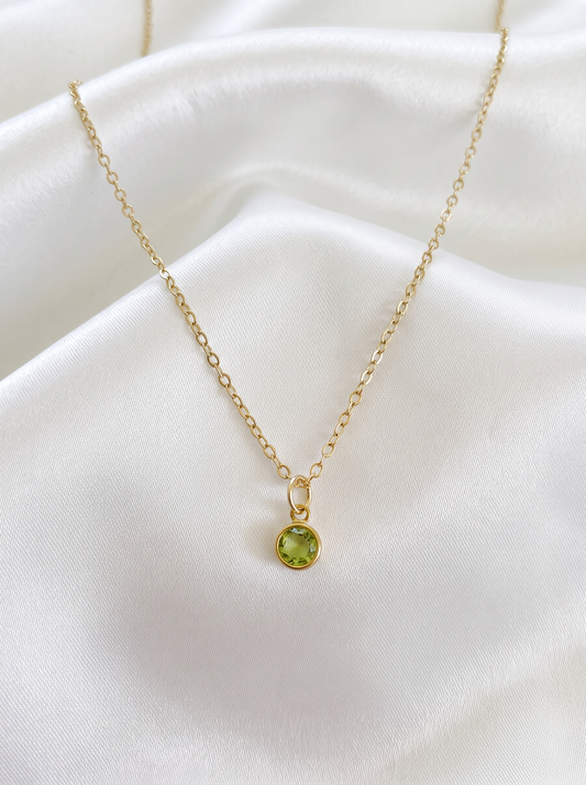 Swarovski Peridot, August Birth Month Necklace