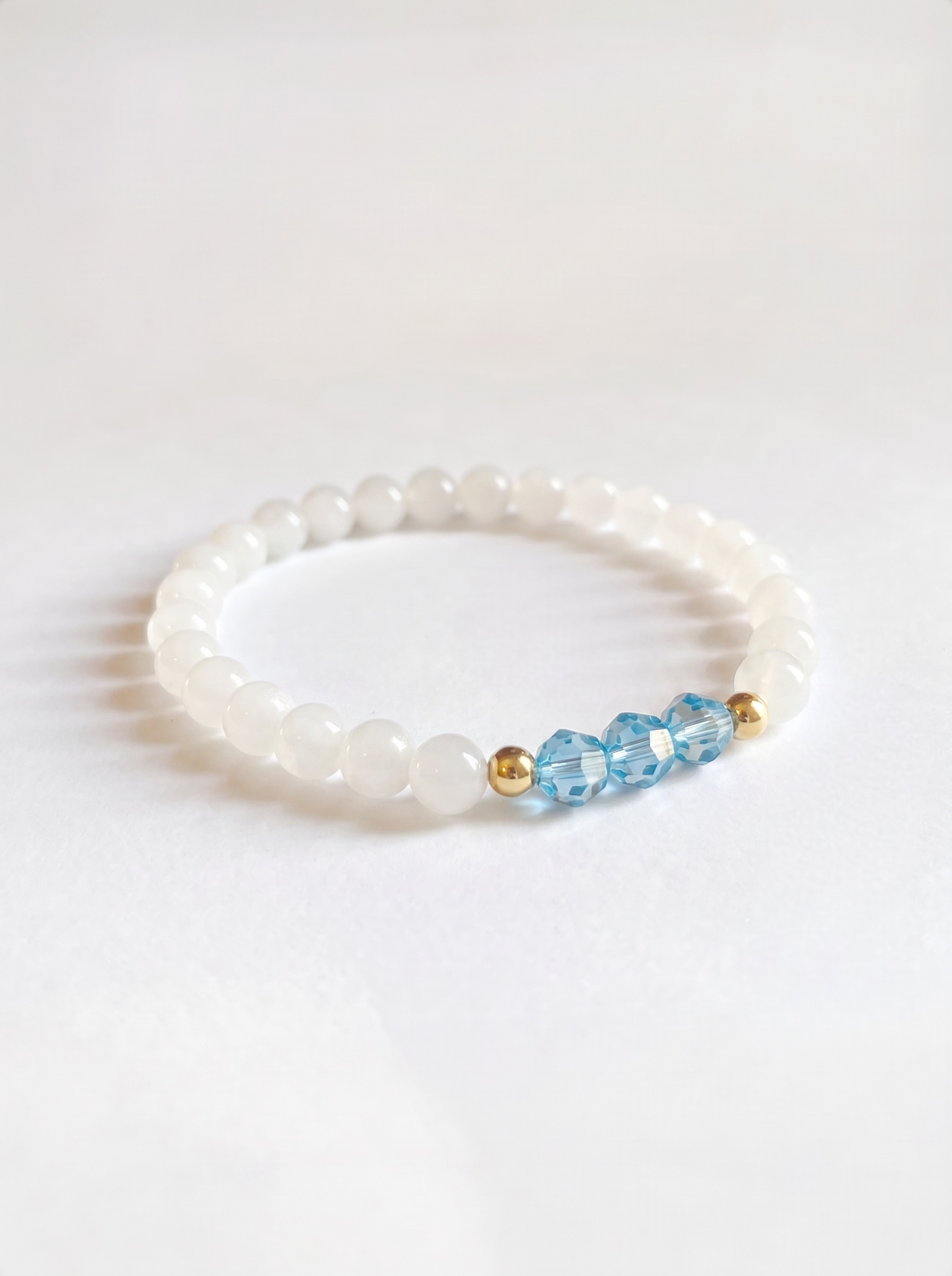 Swarovski March/Aquamarine Birth Month Stretch Bracelet