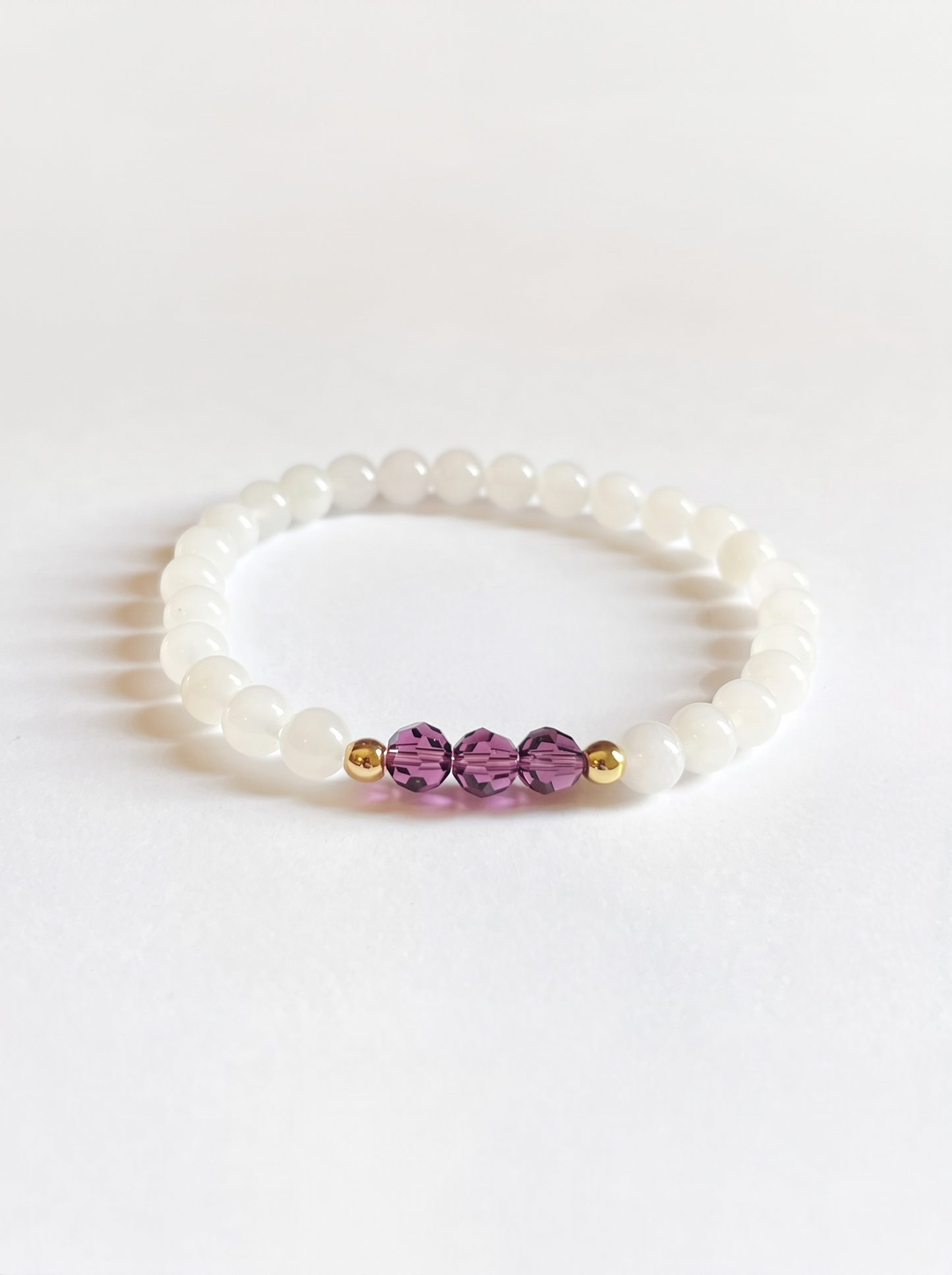 Swarovski February/Amethyst Birth Month Stretch Bracelet