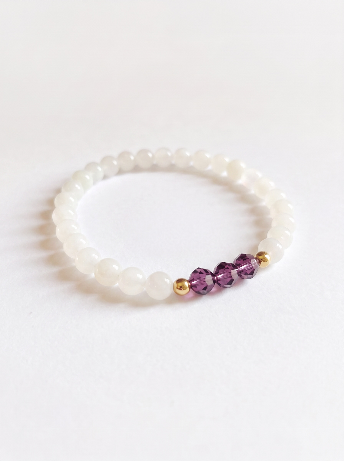 Swarovski February/Amethyst Birth Month Stretch Bracelet