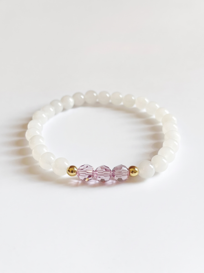 Swarovski June/Light Amethyst Birth Month Stretch Bracelet